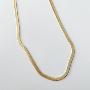 Madewell Herringbone Chain Necklace (Vintage Gold)